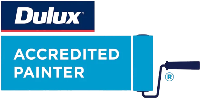 Dulux Accredited Painter official logo featuring paint roller design.