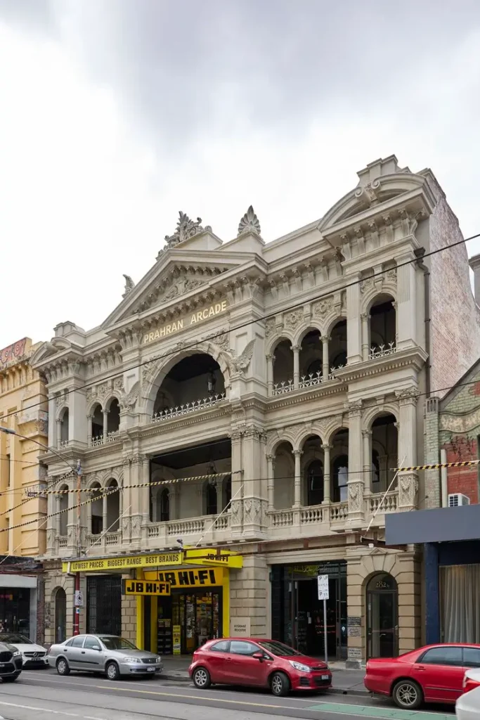 Tasmania Restoration project featuring restored historic commercial façade with classical detailing