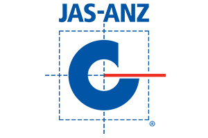 JAS-ANZ logo representing accredited certification standards